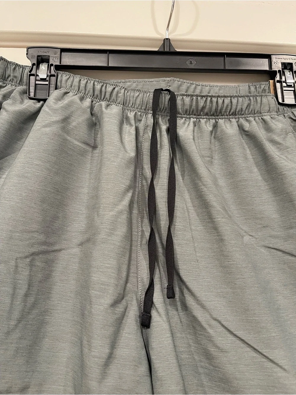 Nike Men’s Gray Athletic Training Shorts with Black Drawstring